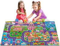 Oriate Kids Dream Mat Modern City Road Map Rug - Fairy Tale Mat
