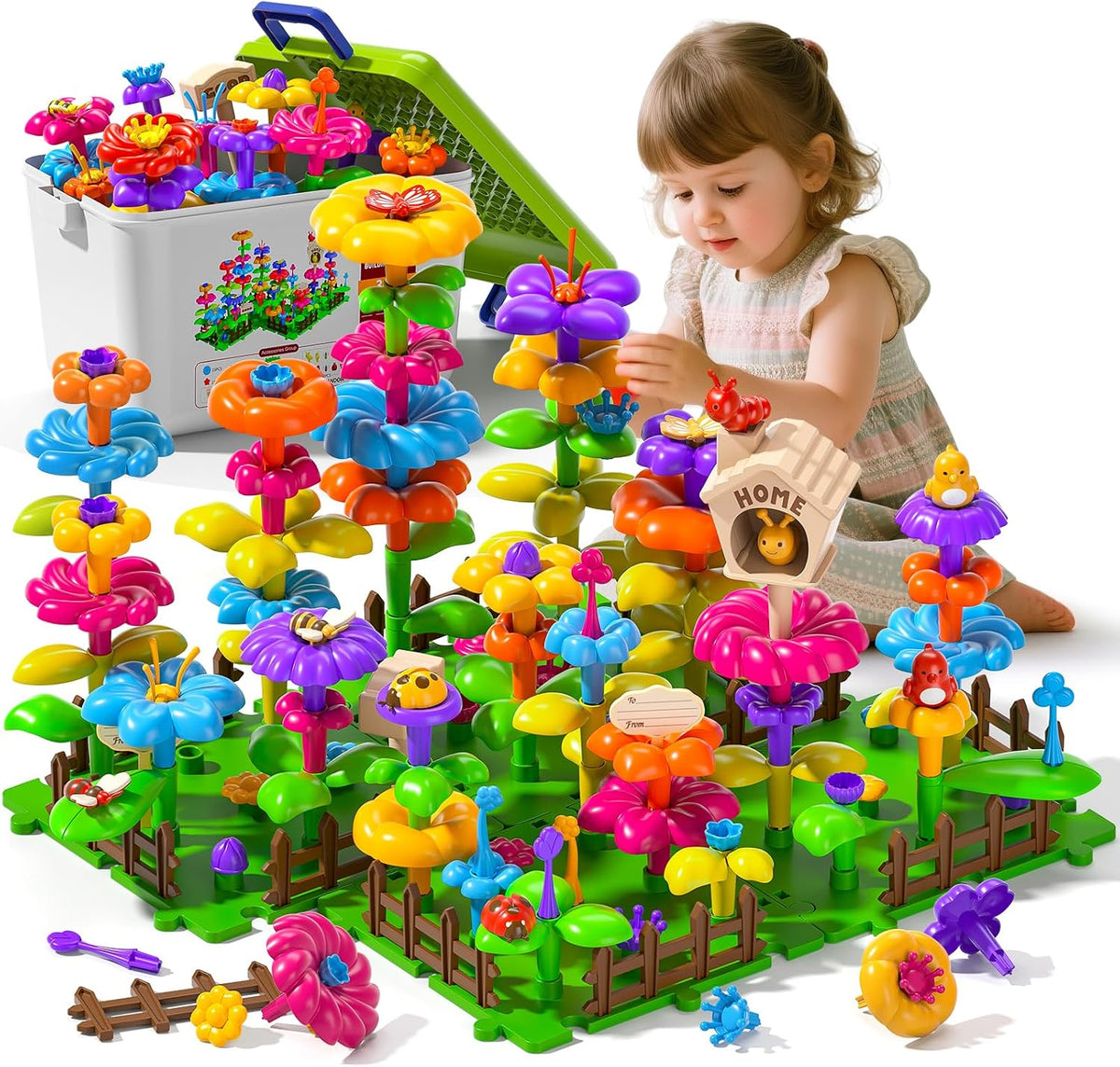 Garbo Star Girl Toys for 3 4 5 6 Year Old Girls Birthday Gift - 112PCS
