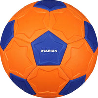 BYAOSUN size 4 soft EVA curve soccer ball in orange and blue