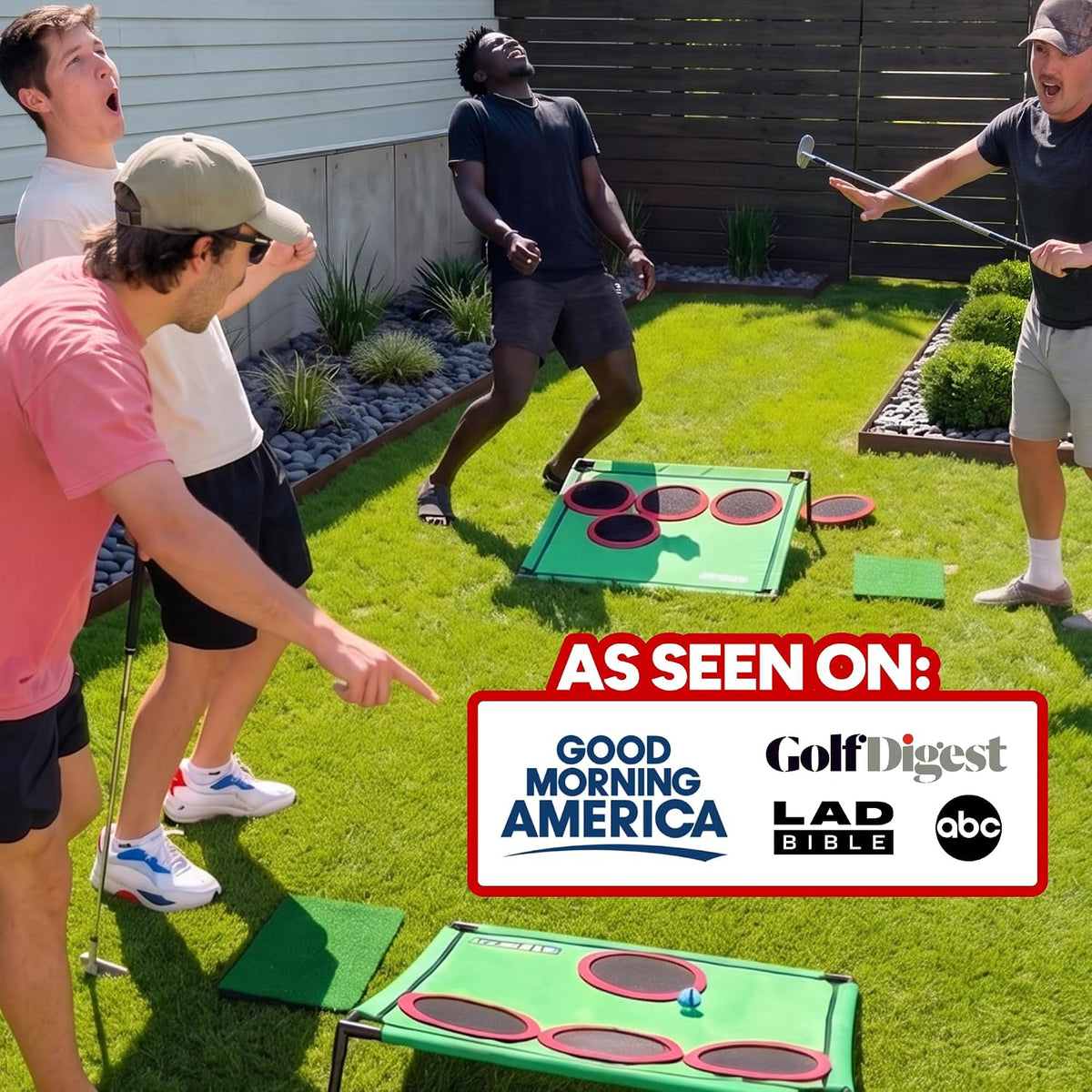 Golf Pong Chipping Game for Men & Women, 1 Board – Fun for Kids & Family - 1x Board (No Club) - image 3