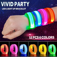 GiftInTheBox LED light up bracelets for kids in red, orange, yellow, green, blue and pink - view 4