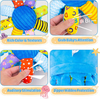 Musical Crawling Crab Baby Toy - Octopus-blue - image 2