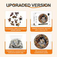 Masseruon 1000 piece round jigsaw puzzle with a sunset canyon image - view 6