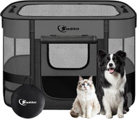 Siedihit 31" Dog Playpen, Cat Puppy Pen - Medium / Dark Grey