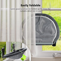 Cat Window Perch Cordless, Foldable & Stable Cat Beds - Faux Rabbit Fur / Grey - image 4