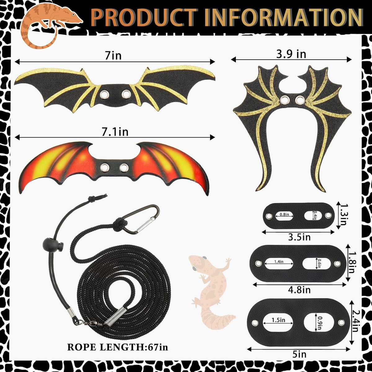 Halloween Bearded Dragon Leash and Harness Set - image 3