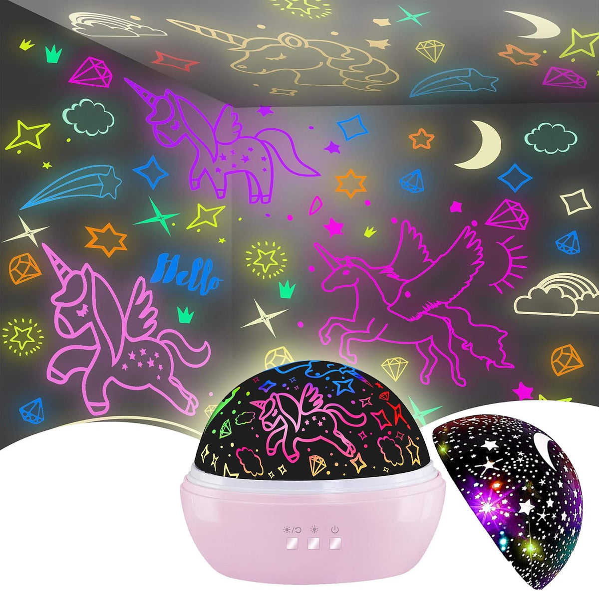 Dinosaur Night Light Toys for 3-8 Year Old Boys - Pink