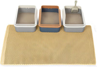 Cat Litter Mats-Extra Large 47''x36'' Litter Trapping Mat for Cat-XXL - Khaki-XL 47x28 inch