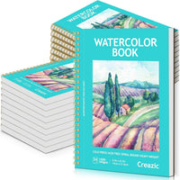 Watercolor Paper Pad, 5.5"x8.5”, Spiral, Bound with Tear - Teal / 5.5" x 8.5" Spiral Bound (pack of 20)