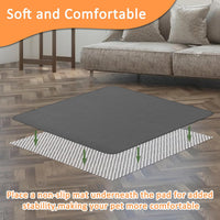 Washable Pee Pads for Dogs, 65'' x 48'', Quick-Dry, Grey - Gray / 63x63 Inch(Pack of 3) - image 4