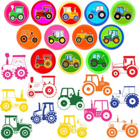 Car and truck stampers for kids, 12 pre-inked stamps in different vehicle designs and colors - view 13