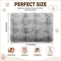 Jetec 3 Pcs Guinea Pig Beds, Fleece Small Animal Mats - Bubble Fleece / Winter / Gray - image 2
