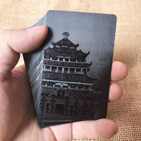 EAY Gold Waterproof Playing Cards - Black Tower 1-pack - image 4