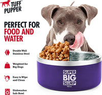 Tuff Pupper 100 oz Heavy Duty Insulated Stainless Steel Dog Bowl - 100oz / Royal Purple - image 3
