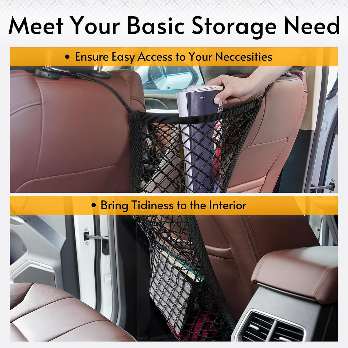 rabbitgoo Dog Car Net Barrier for SUVs, Car Divider - 13.98" x 15.55" - image 2