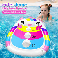 JOINBO inflatable shark pool cornhole board floating with 3 bean bags - view 10