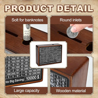 10000 Savings Challenge Box - Brown - image 4