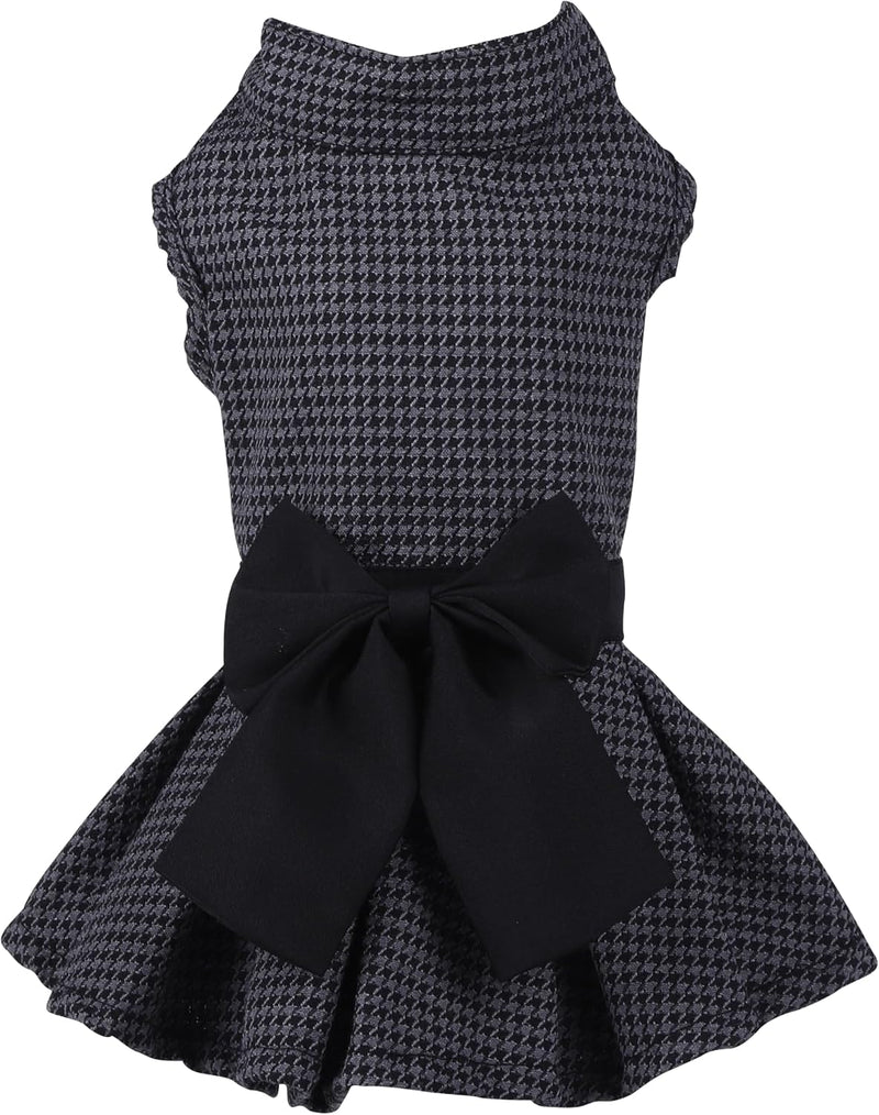 Pet Dresses for Small Dogs Cats Girl - Grey&Black / Large
