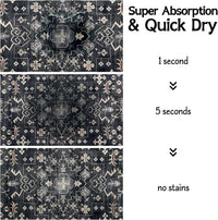 Pet Food Mats for Floor, Absorbent Dog Mat for Food and Water Dispenser Mat, Dog Food Mat Quick Dry - Grey / 24"L x 16"W - image 3