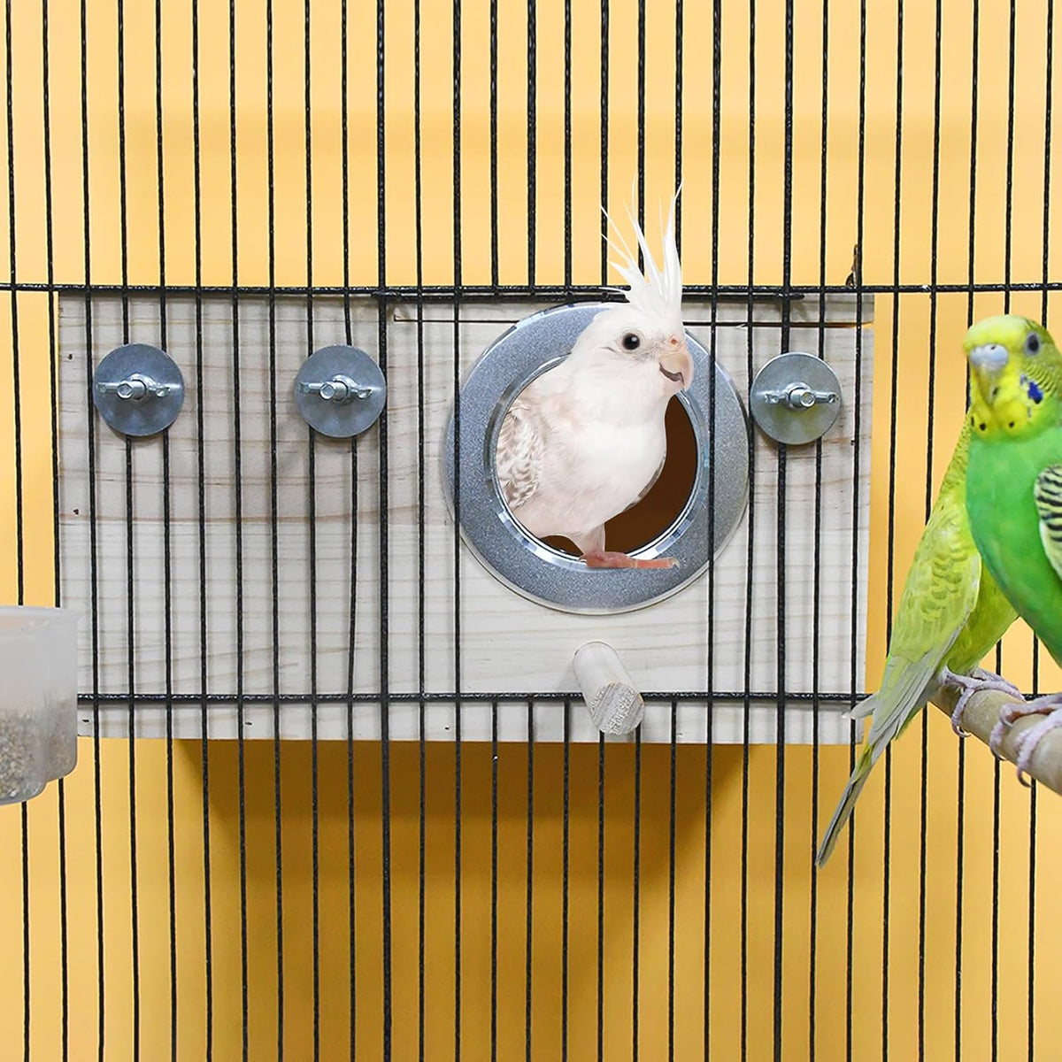 Parrot Nesting Box Cockatiel Nesting Box Bird Breeding Box House - XL(13.3"X7.4"X6.7") - image 2