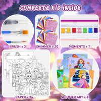 CHICAUP Paint with Water Coloring Books for Kids - Shimmer Princess Purple - image 3