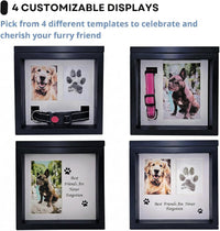 Black Dog Urn for Ashes 4 Customizable Displays Ink Paw Print Kit – Essentials for Dogs - Black Large - image 4