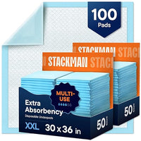 Chucks Pads Disposable [100-Pack] Adult Incontinence Underpads 30"x 36" Extra Large Absorbent Fluff Protective Bed Pads, Toddler Mattress Pads - Pee Pads for Kids & Adults - Dog & Puppy Training Pads