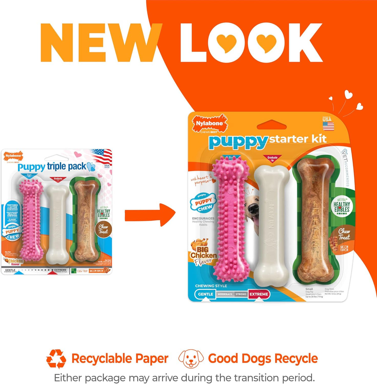 Nylabone Puppy Pacifier Chew Toy - Pink / Small - image 3