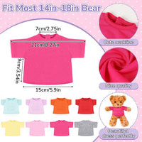 Jecery 8 piece stuffed bear shirts in assorted colors for sublimation - view 10