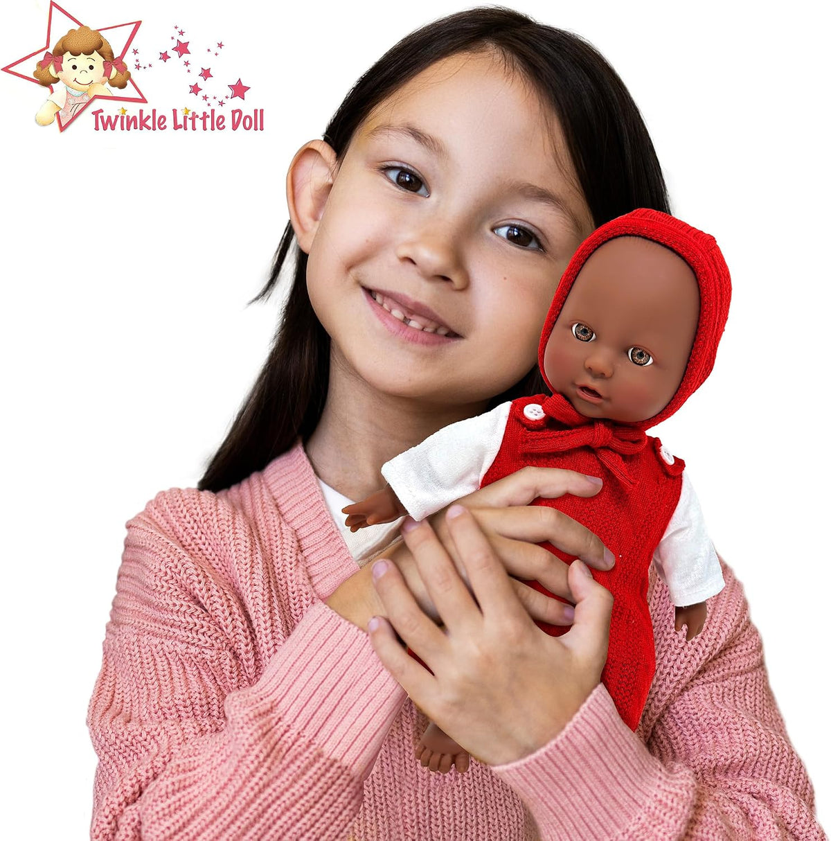 New York Doll Collection 11 inch soft body baby doll in polka dot onesie with pacifier and blanket - view 33