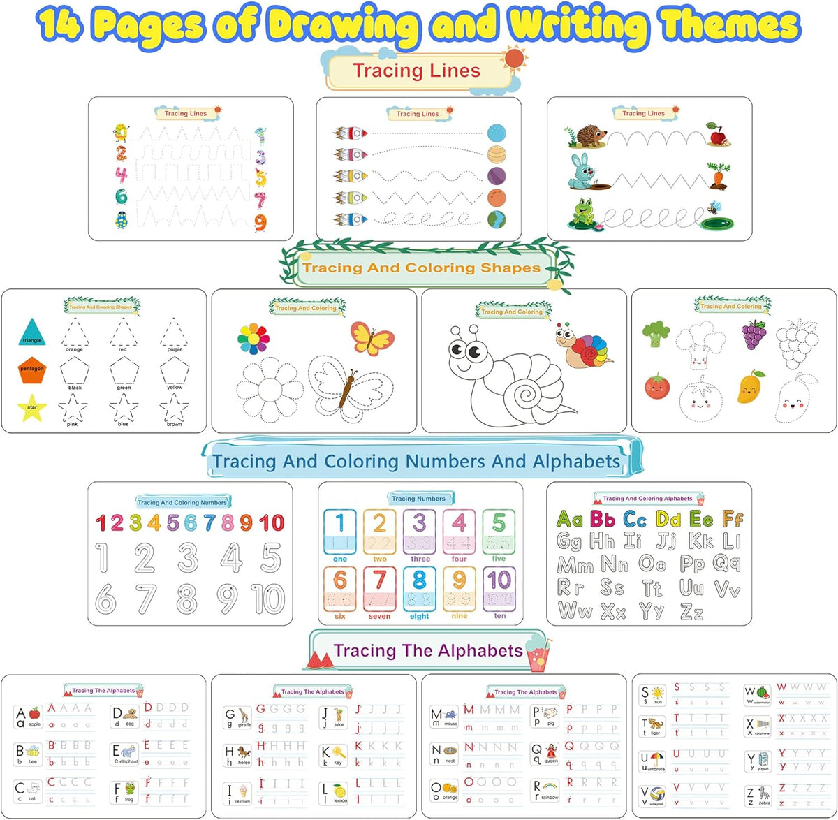 Huijing Montessori Preschool Learning Activities Busy Book - White - image 3