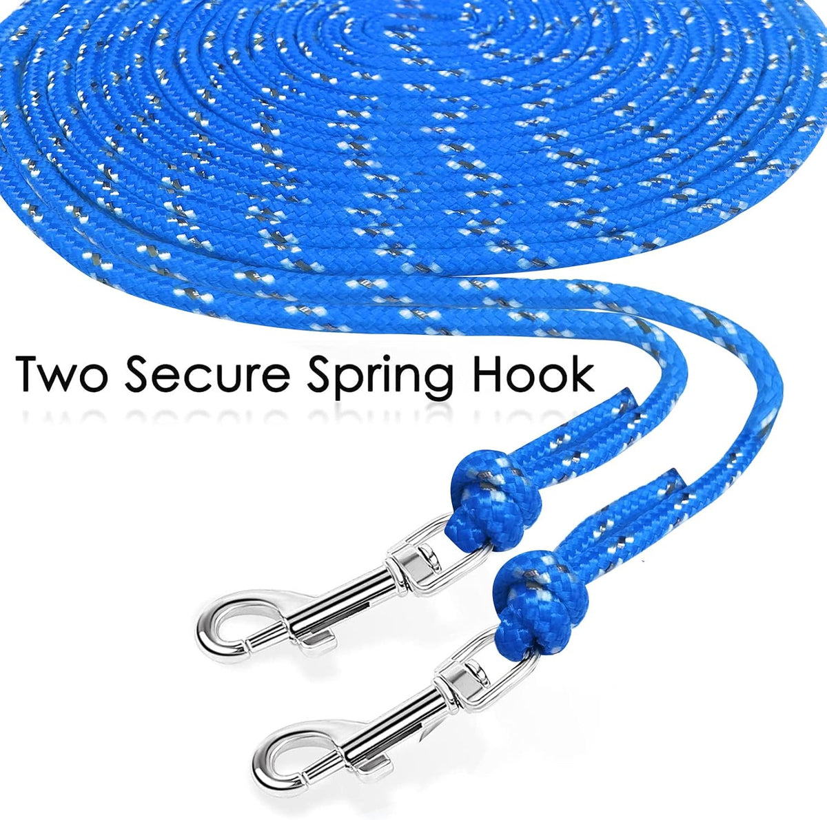 Reflective Cat Long Leash 15 FT - 50 FT / Blue - image 4