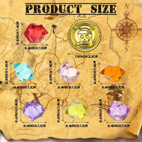 Hanaive 150 Pcs Plastic Pirate Gold Coins Fake Gems Set - Gold / Retro Style - image 2