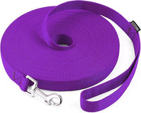 Long Dog Leashes for Training 15/20/30/50/100FT Lead for Medium Small - 1 Inch x 30 Feet / Purple