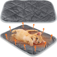 2 Pack Self Warming Cat Bed Thermal Pet Mat - 16 x 20 inches / Gray