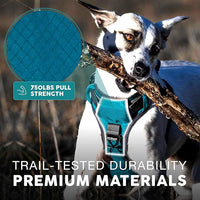 Embark Adventure Dog Harness, Reflective Trim No Pull Dog Harness Medium Sized Dogs - Military Grade Nylon, Front Clip with Gel Lined Handle.