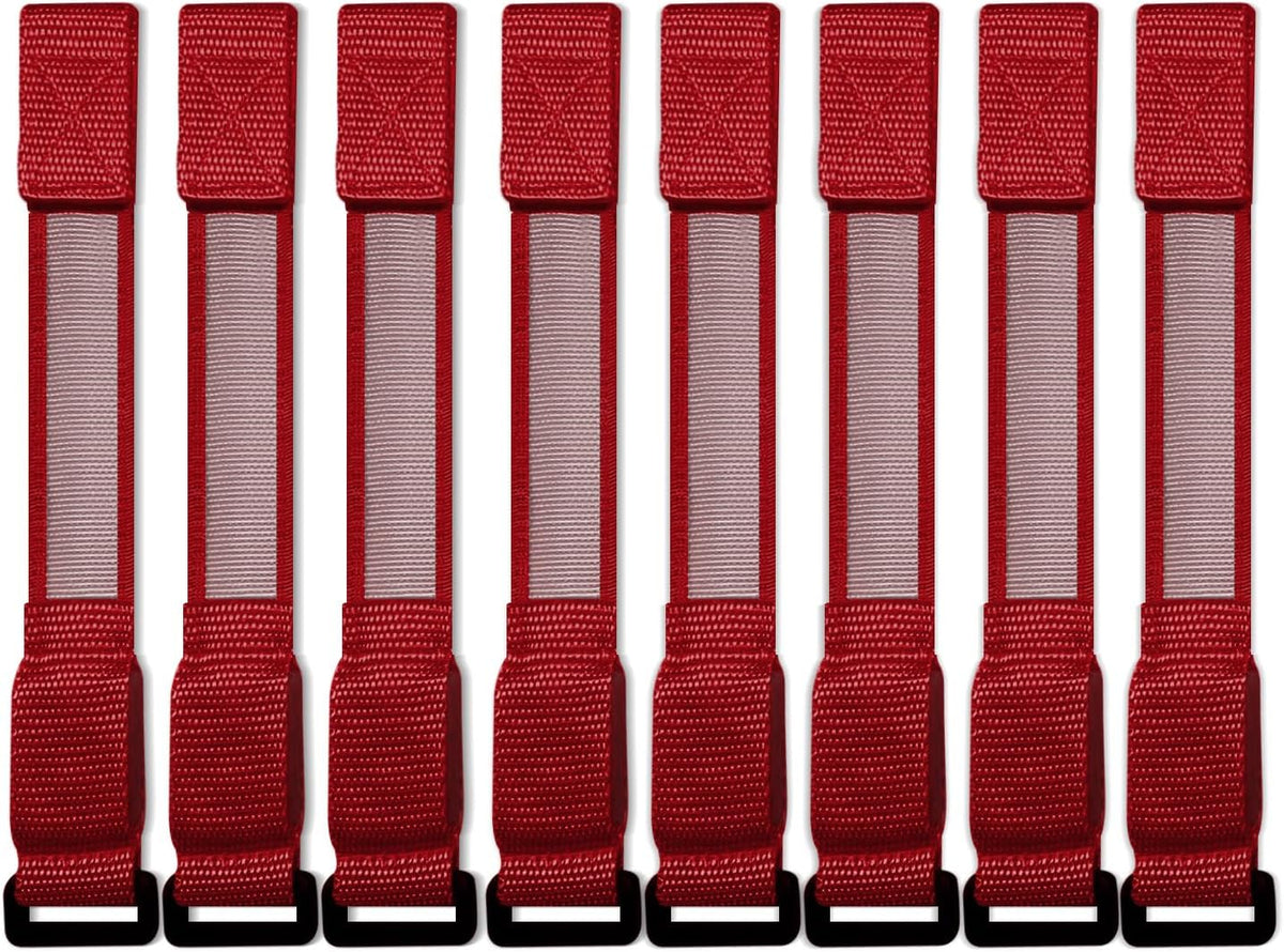 M.best 8pcs LED Light Up Bracelets Glow Flashing Wristbands Glow - 8pcs Red - image 4