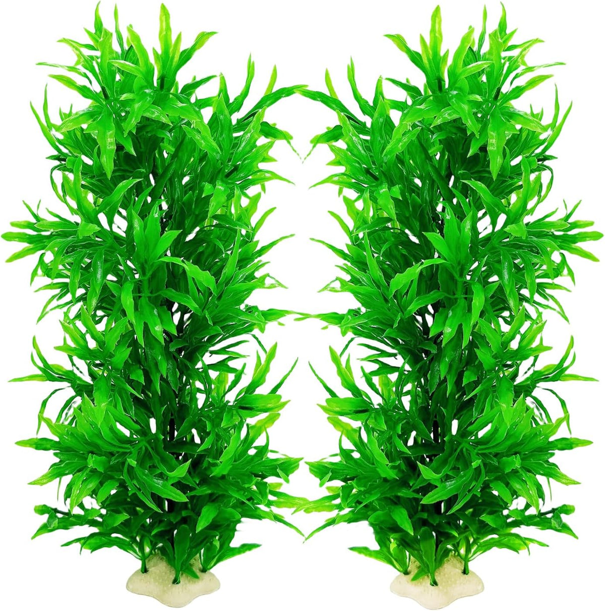 Plastic Fish Tank Plants Decoration Artificial Seaweed Ornament - Green-13''(2pcs)