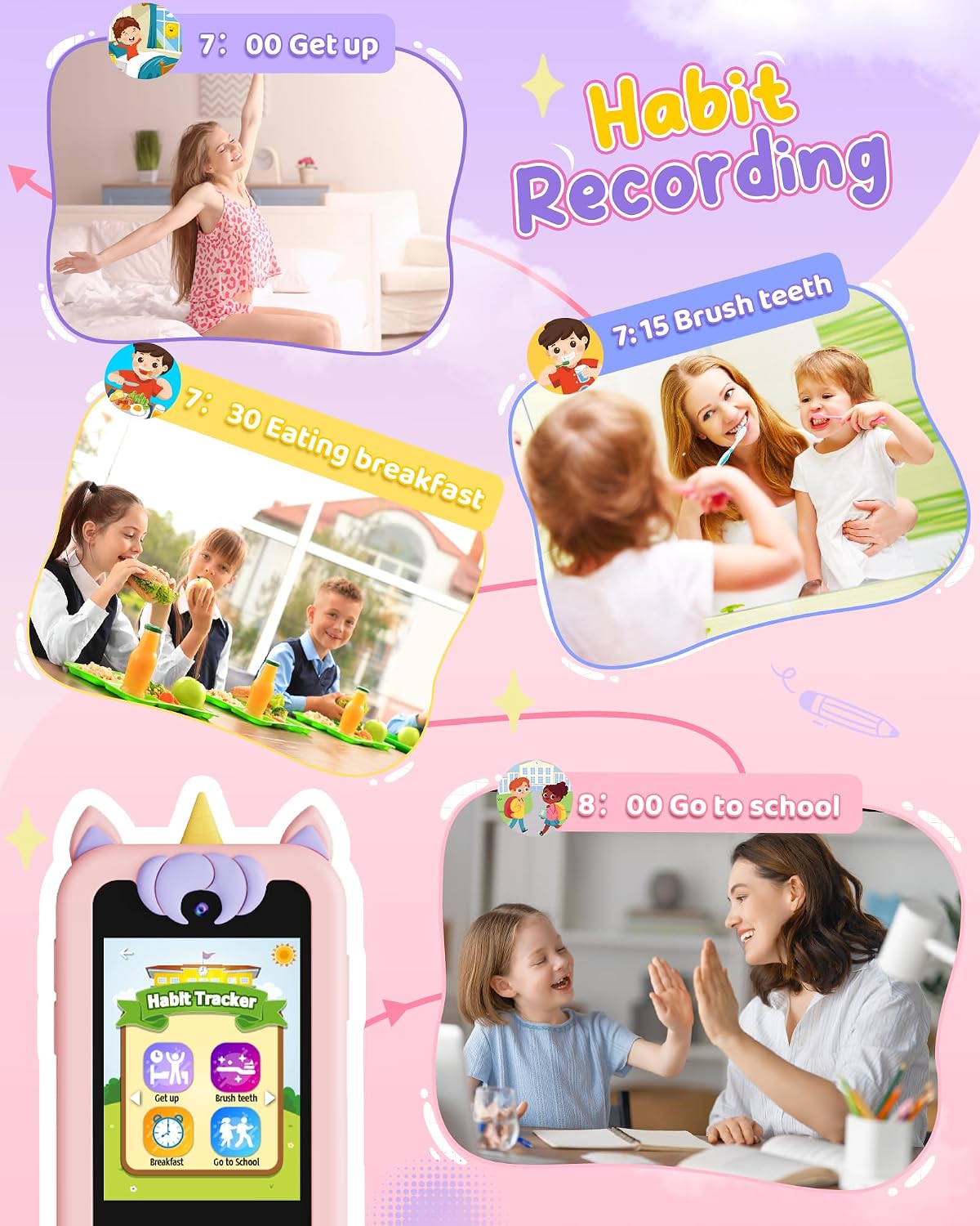 KOKODI Kids Smart Phone Toys - Pink1 - image 3