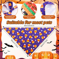 Preboun 100 Pcs Fall Paw Print Dog Bandanas Bulk - Holiday / 25.6 x 17.7 x 17.7 Inch - image 3