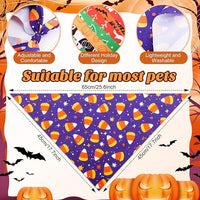 Preboun 100 Pcs Holiday Dog Bandanas Bulk Fall Halloween Christmas Bandanas for Dogs Triangle Kerchief Bib Scarf Set for Pet Party Costume Photo Props Accessories Pet Shops Groomers, 25 Styles
