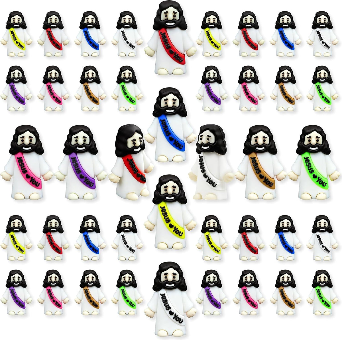 100 Pcs Mini Jesus Figures - 8 Color*50