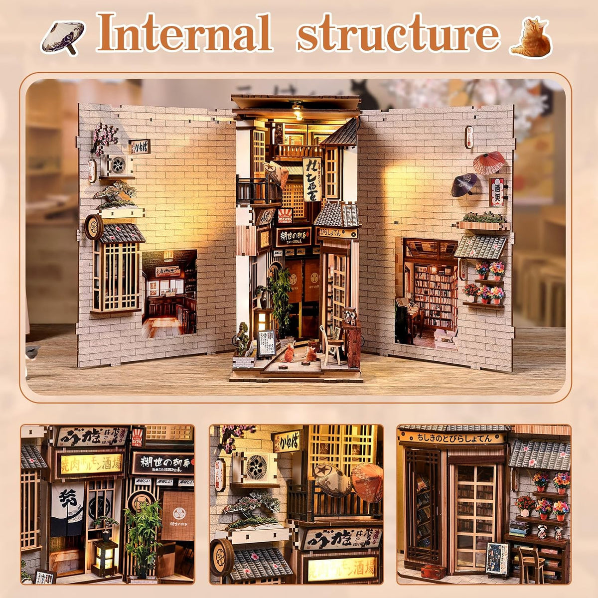 CRIOLPO DIY Miniature Dollhouse - Cat's Alley - image 3