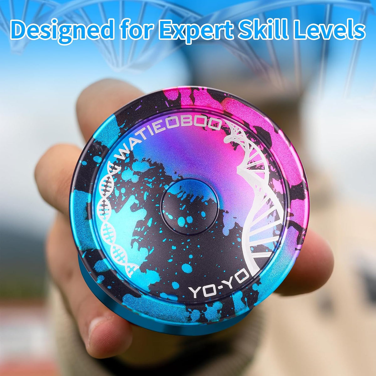 C130 YoYo Professional Responsive Yo yo Bearing for Kids Beginner - Dark Blue Pink yoyo - image 2