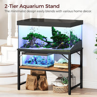 MAHANCRIS 20 Gallon Fish Tank Stand - Rustic Brown / 40-50 Gallon - image 3