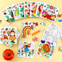 MUOUAKATE Christian Halloween crafts for kids, 24 blank coloring puzzle sets - view 30