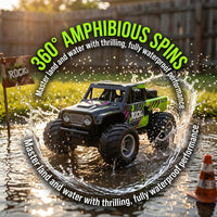 KB KAIBO 1:16 Amphibious Remote Control Car - Q191 Green - image 2