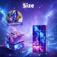 InfinityCube Fidget Toys for Kids and Adults - Gradient Blue Pink Galaxy / 1 - image 2