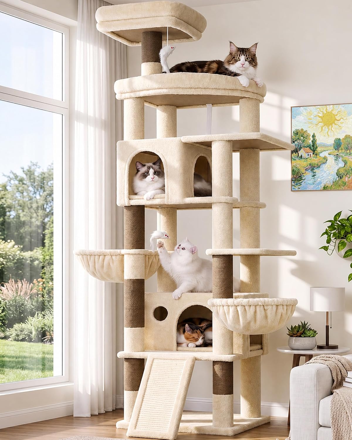 Globlazer Cat Tree for Large Adult Cats - XXL / Beige