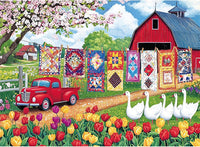 EIYRURU 300 piece jigsaw puzzle of a cottage garden with swans and bridge - view 5